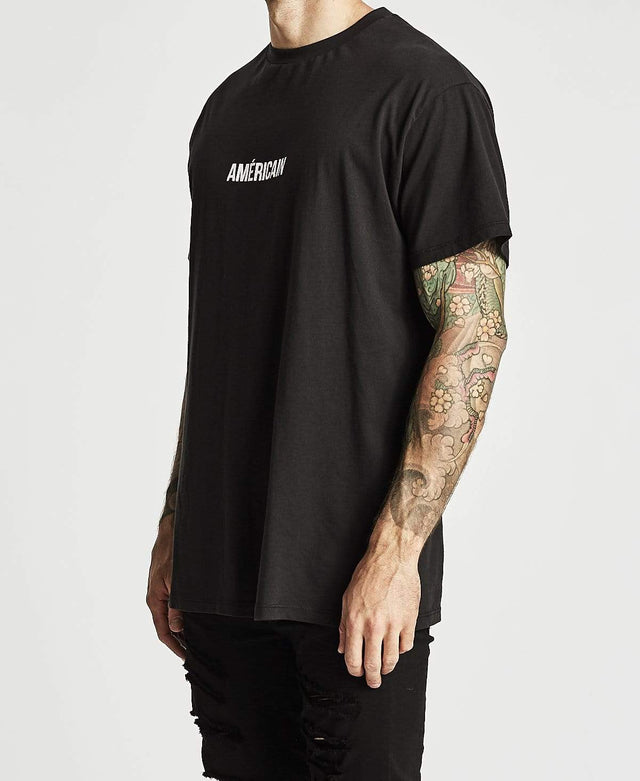 Americain Intemporel Box Fit T-Shirt Jet Black