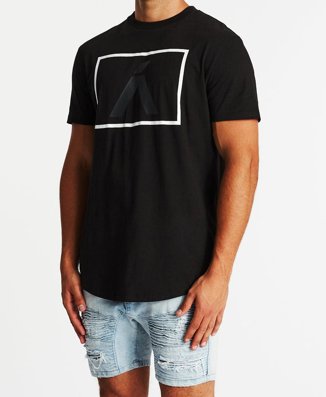 Americain Isolé Dual Curved T-Shirt Jet Black