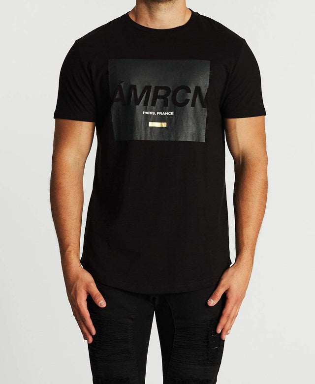 Americain Joker Dual Curved T-Shirt Jet Black