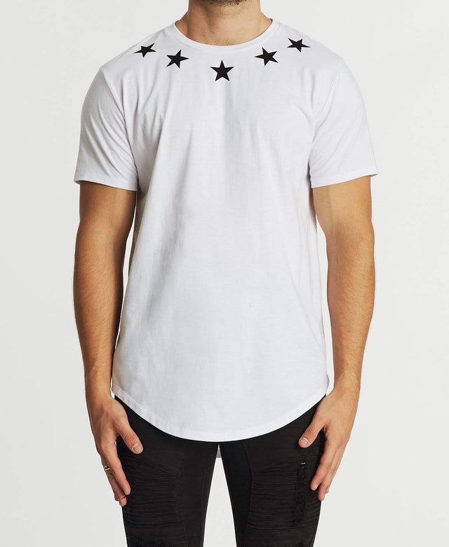 Americain La Star Dual Curved T-Shirt White