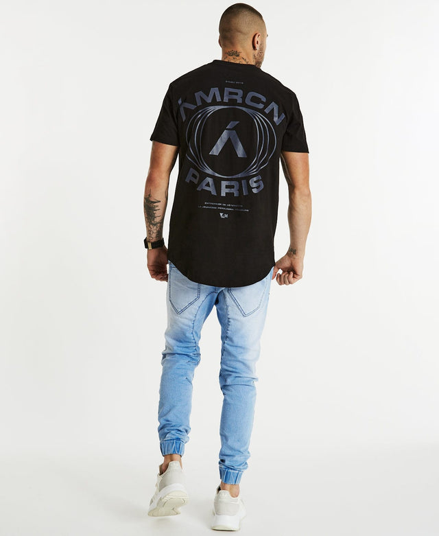 Americain Medford Dual Curved T-Shirt Jet Black