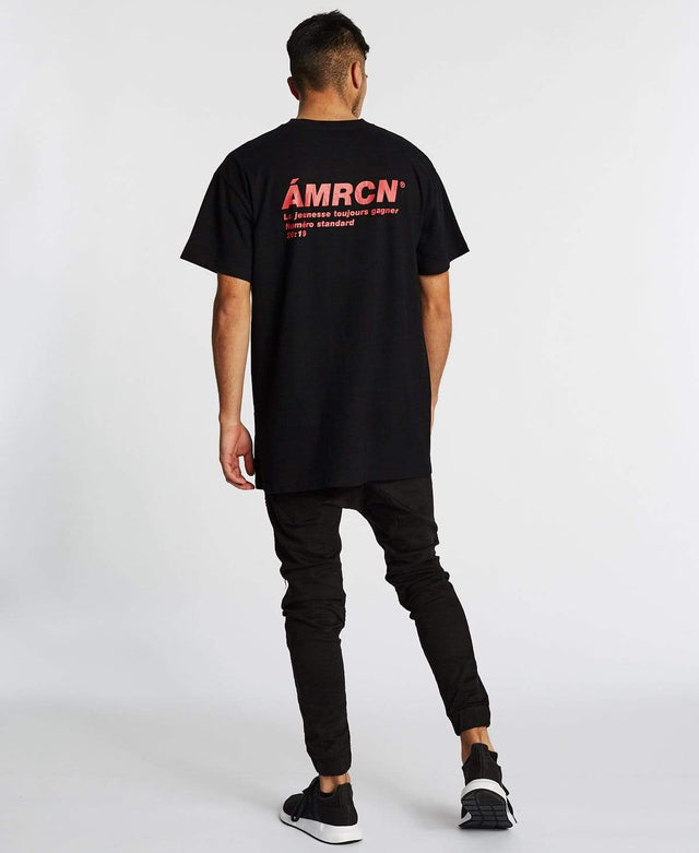 Americain Numero Standard Box Fit T-Shirt Jet Black