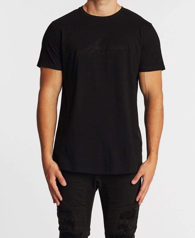 Americain Obscurite Dual Curved T-Shirt Jet Black