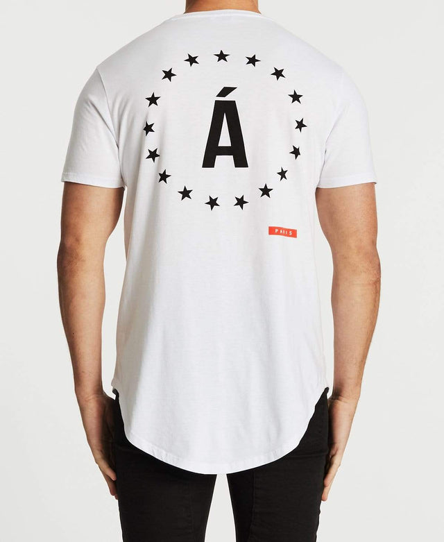 Americain Republique Dual Curved T-Shirt White