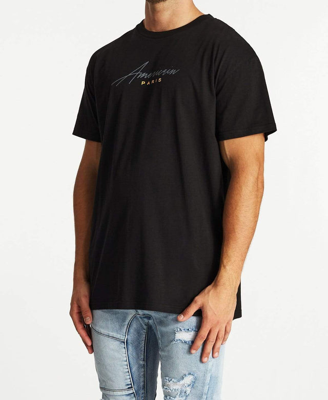 Americain Sombre Oversized T-Shirt Jet Black