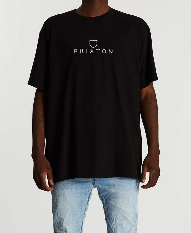 Brixton Alpha Thread Standard T-Shirt Black/Grey