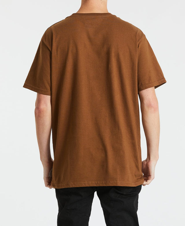 Brixton Alpha Thread T-Shirt Bison Brown