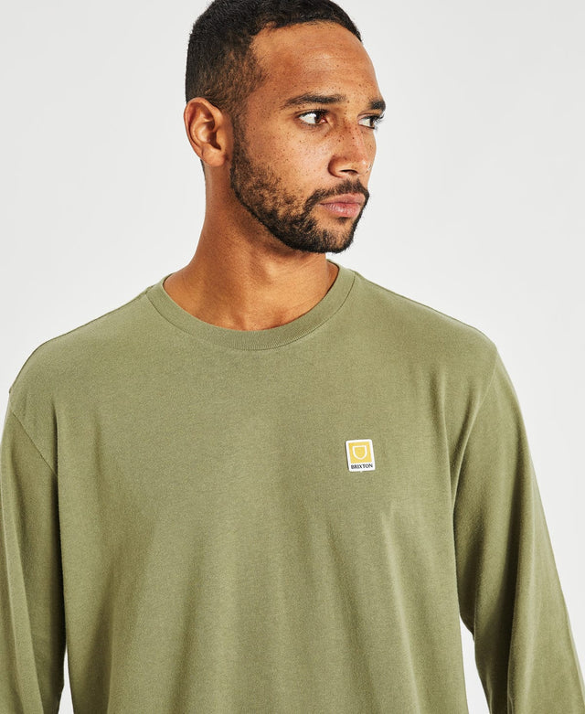 Brixton Beta II Long Sleeve T-Shirt Olive Surplus Green