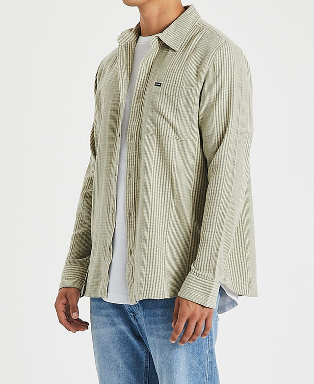 Brixton Bixby Long Sleeve Flannel Shirt Olive Surplus