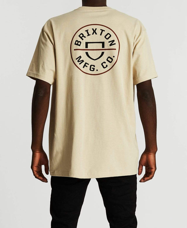 Brixton Crest II Standard T-Shirt Cream