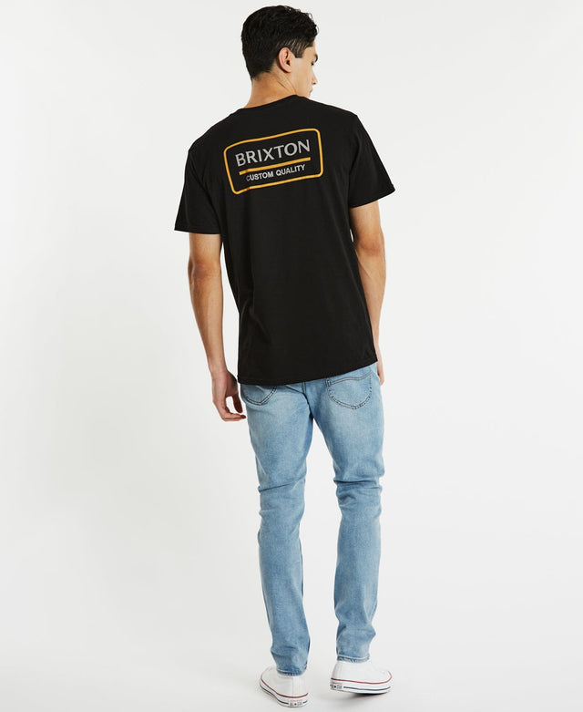Brixton Palmer Proper Short Sleeve T-Shirt Black/Bright Gold