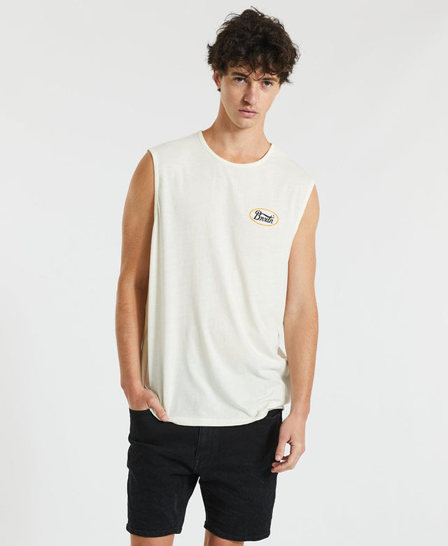 Brixton Parsons Muscle Tee Off White