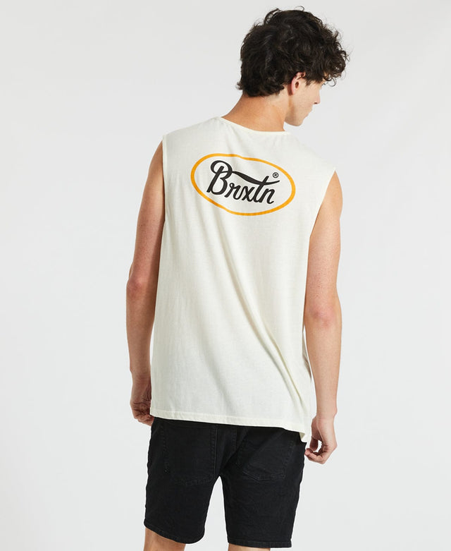 Brixton Parsons Muscle Tee Off White