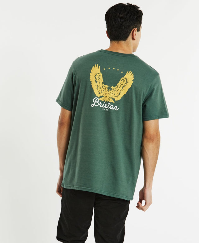 Brixton Talon Short Sleeve T-Shirt Dark Forest/Gold