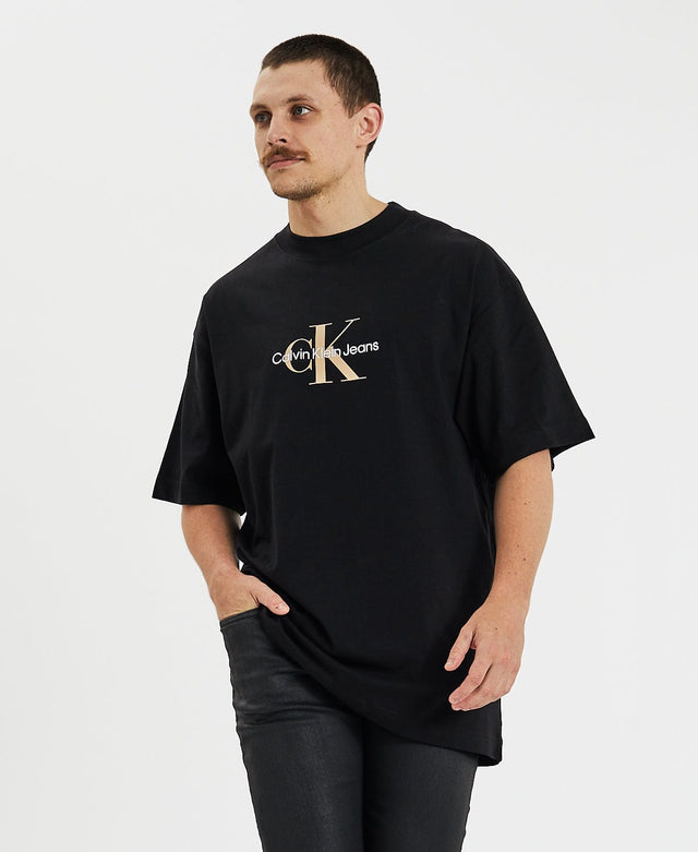 Calvin Klein Archival Monologo Oversized T-Shirt Black