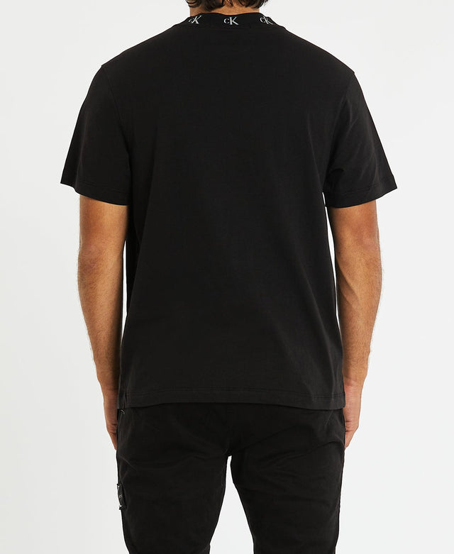 Calvin Klein Logo Jacquard T-Shirt Black