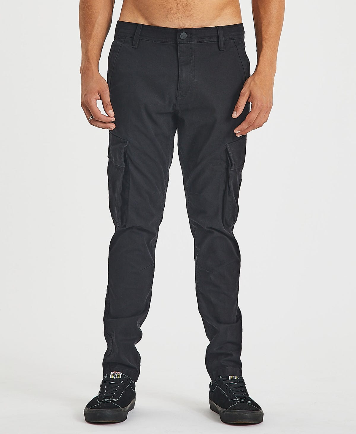 Chiccall Black Cargo Pants For Men Casual Trousers Regular, 53% OFF