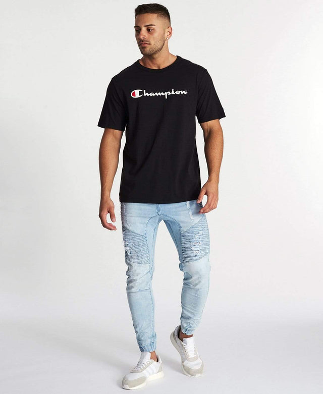 Champion Champion Script Short Sleeve T-Shirt Black