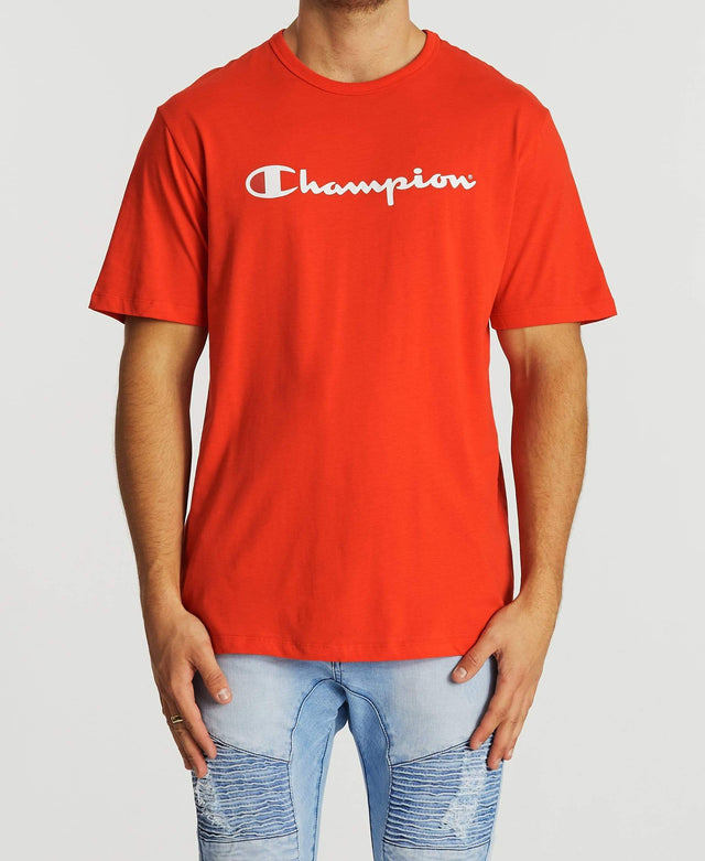 Champion Champion Script T-Shirt Vermillion