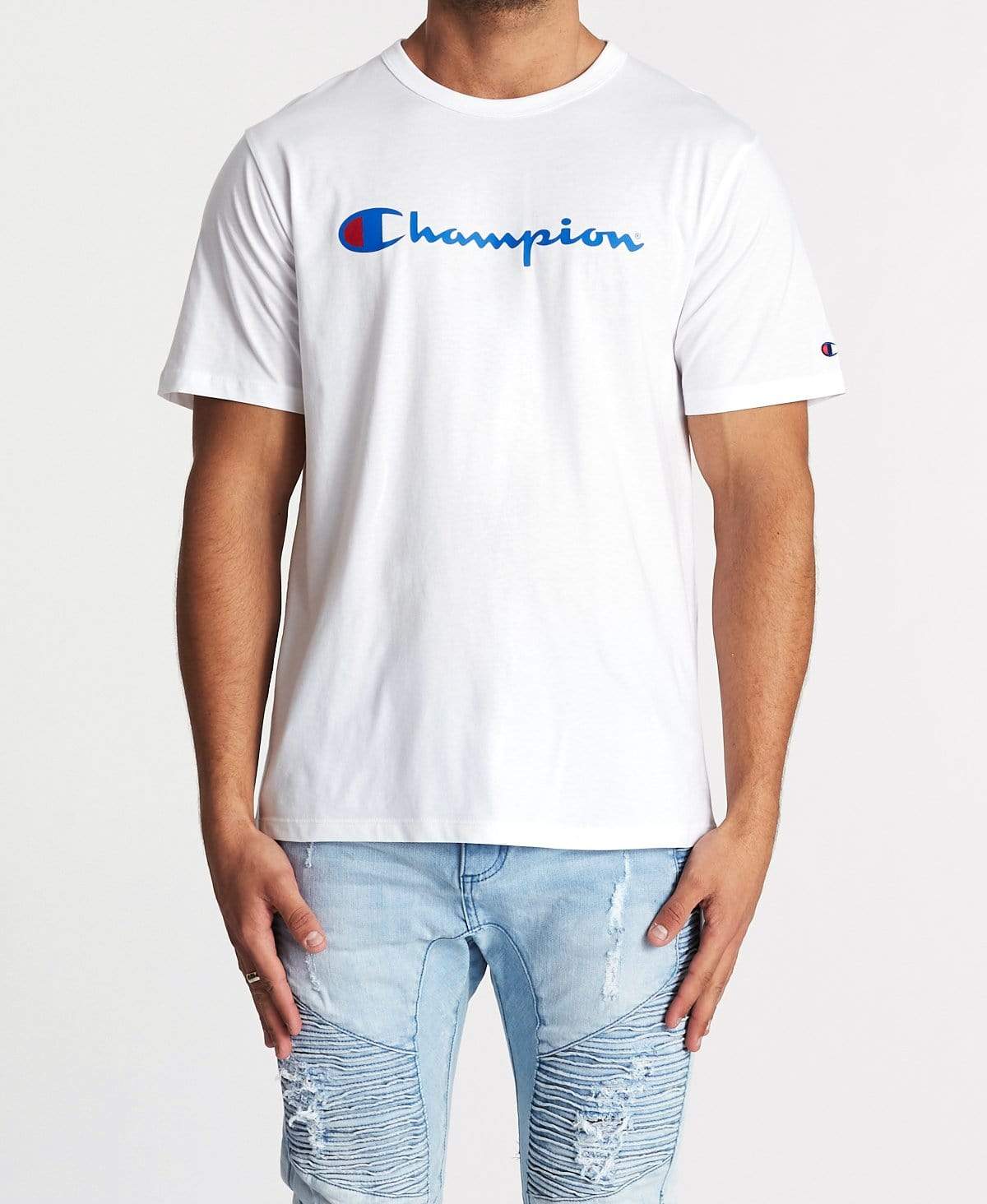 Champion Script T-Shirt White – Neverland Store