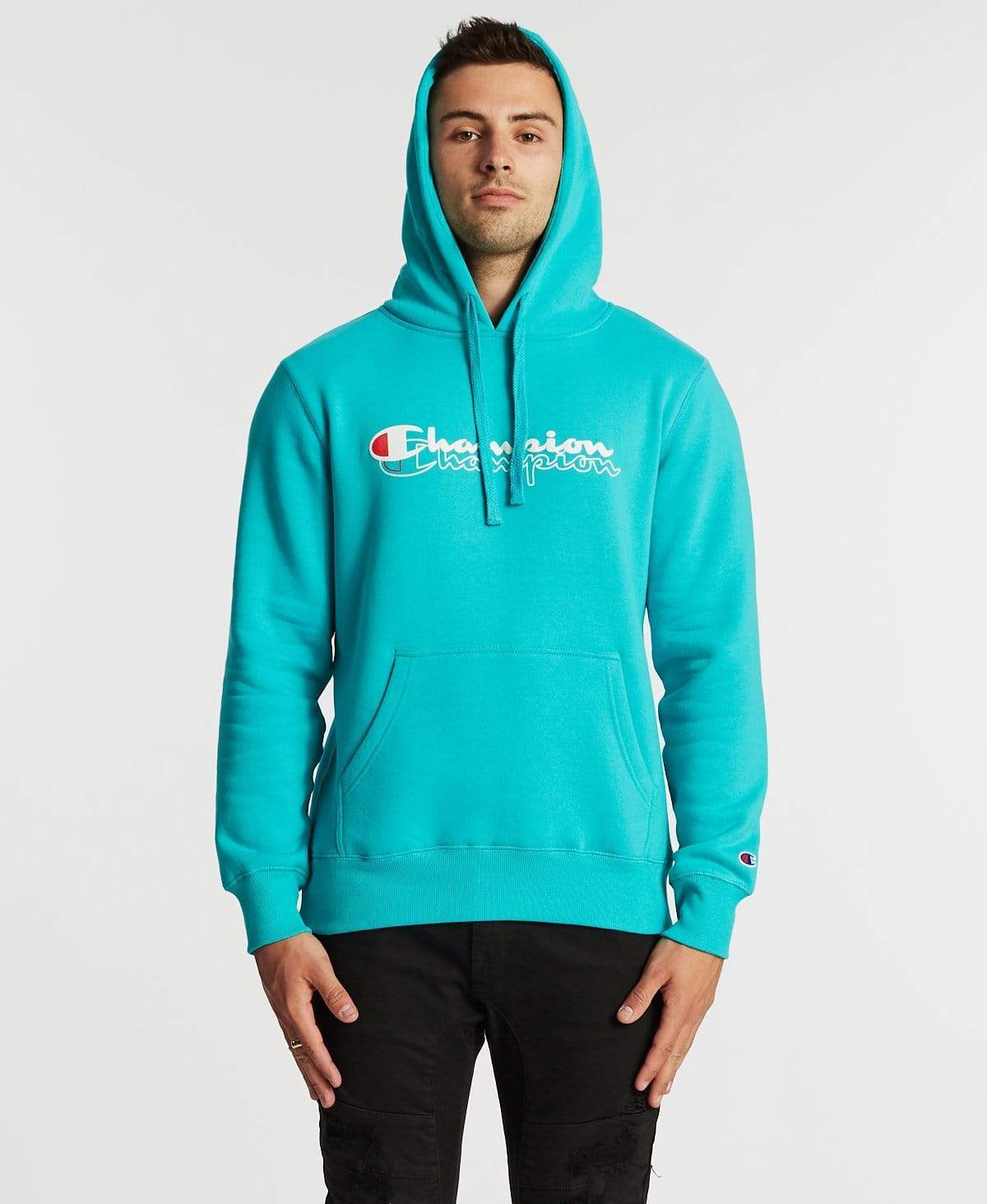 Champion shop hoodie turquoise