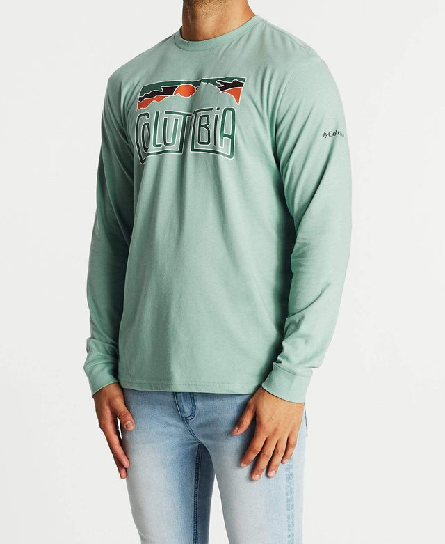 Columbia Outerbounds Long Sleeve Graphic T-Shirt Aqua