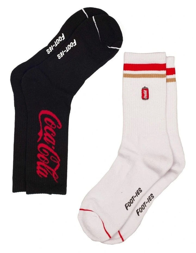 Footies Coke Can Sneaker Socks 2 Pack Multi Colour
