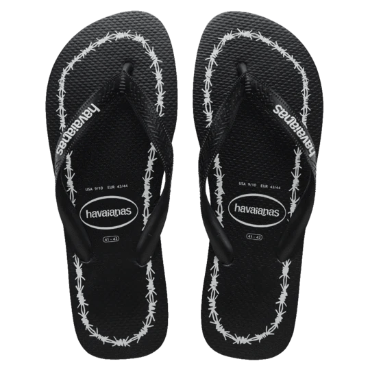 Top Print Goodvibez Thongs Black Black Neverland Store