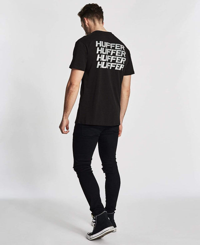 Huffer Sup T-Shirt Stacked Black