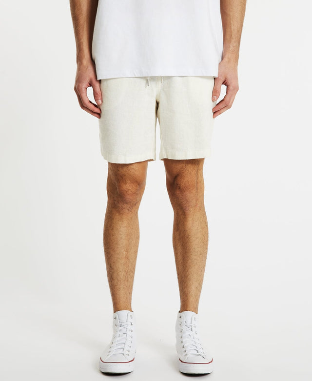 Inventory Hatfield Linen Shorts Natural White