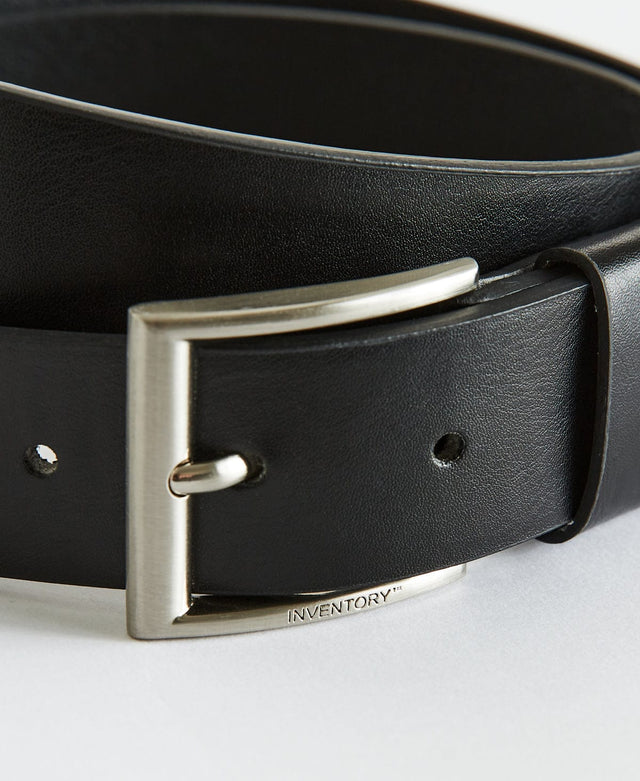 Inventory Manchester Vegan Leather Belt Black