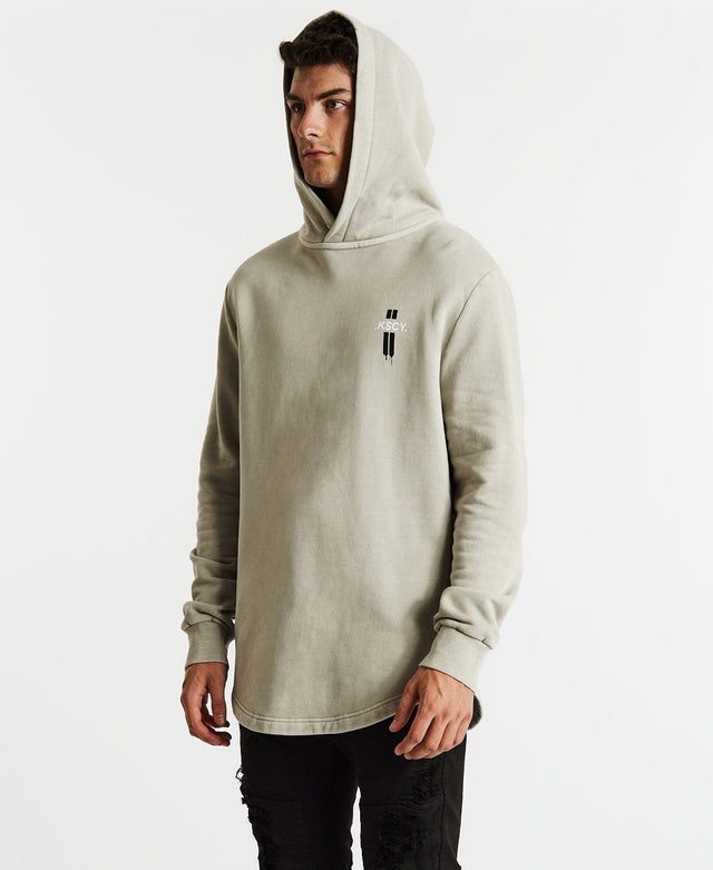 Kiss Chacey Admit Dual Curved Hoodie Pigment Warm Grey