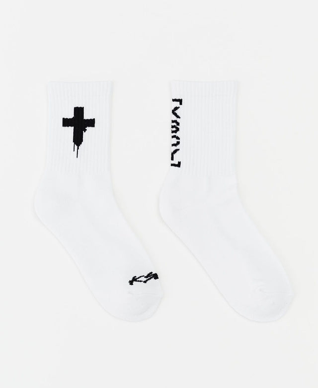 Kiss Chacey Alive 2 Pack Socks White