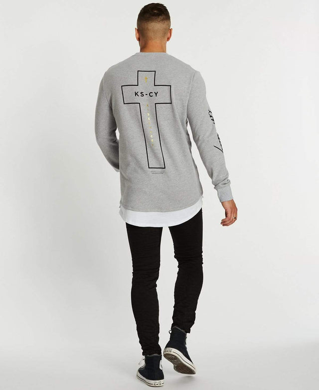 Kiss Chacey All In Layered Jumper Grey Marle