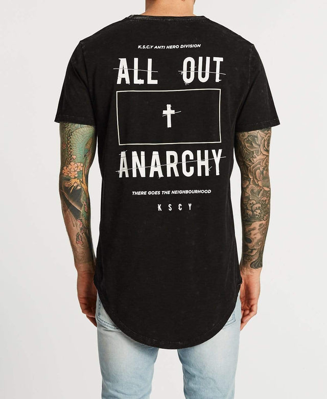 Kiss Chacey Anarchy Dual Curved T-Shirt Acid Black