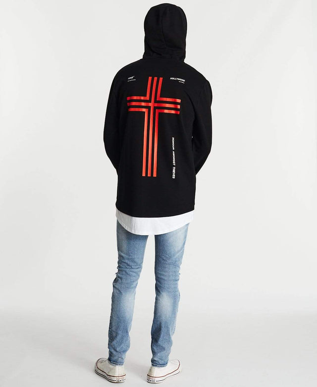 Kiss Chacey Astray Layered Hoodie Jet Black