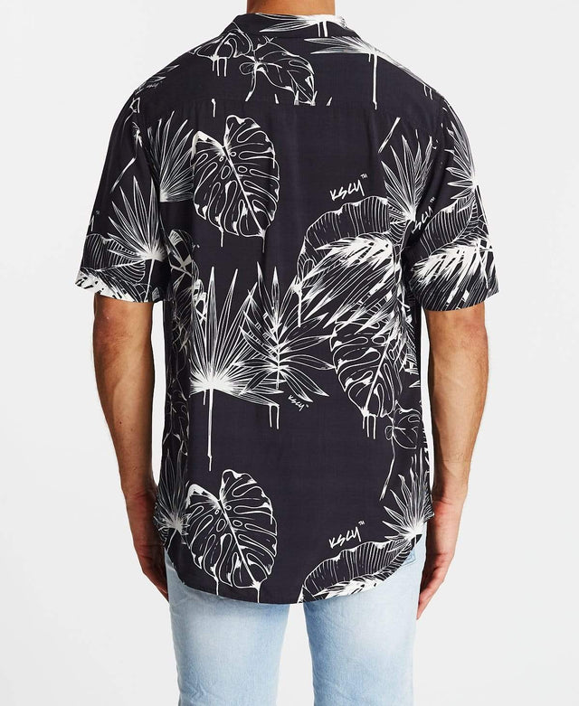 Kiss Chacey Bad Lands Relaxed Short Sleeve Shirt Black Print