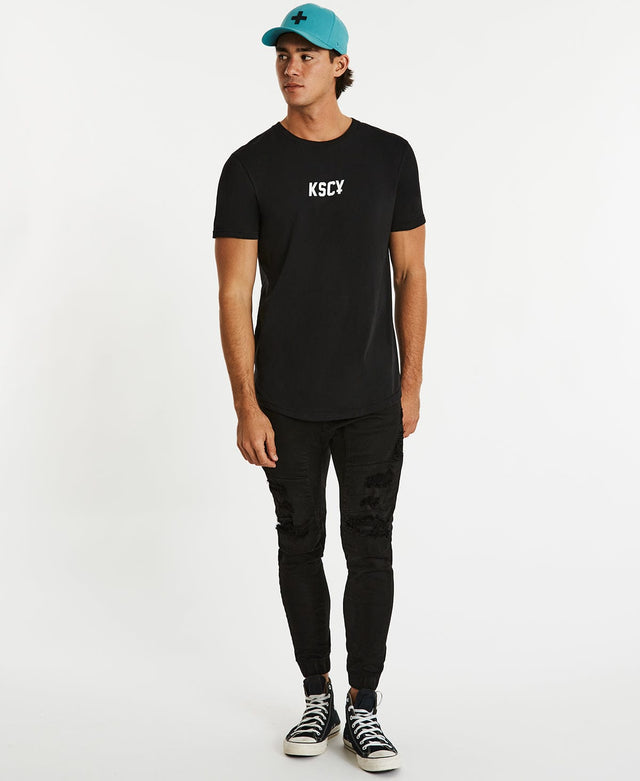 Kiss Chacey Beating Dual Curved T-Shirt Jet Black