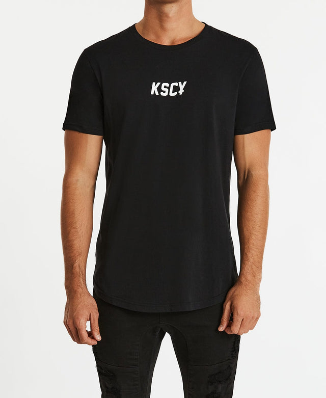 Kiss Chacey Beating Dual Curved T-Shirt Jet Black