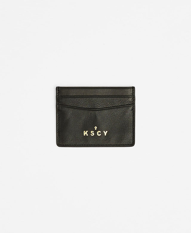 Kiss Chacey Billie Leather Card Holder Wallet Black