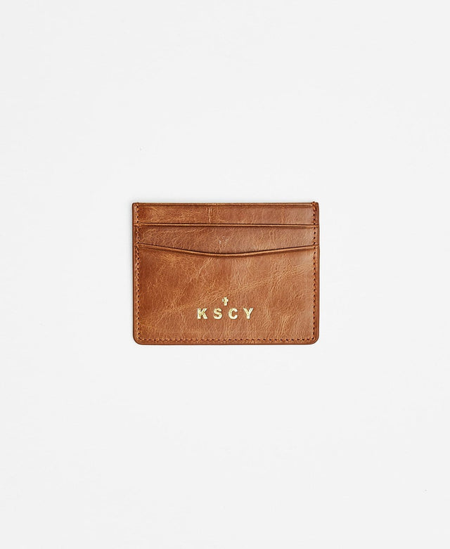 Kiss Chacey Billie Leather Card Holder Wallet Tan