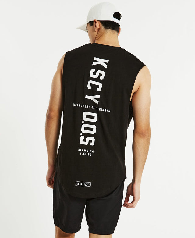Kiss Chacey Blind Dual Curved Muscle Tee Jet Black