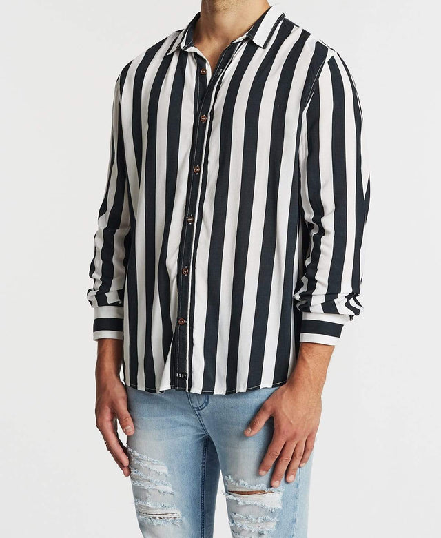 Kiss Chacey Bombay Standard Long Sleeve Shirt Blue/White Stripe