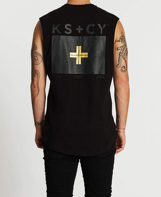 Kiss Chacey Candidate Dual Curved Muscle Tee Jet Black