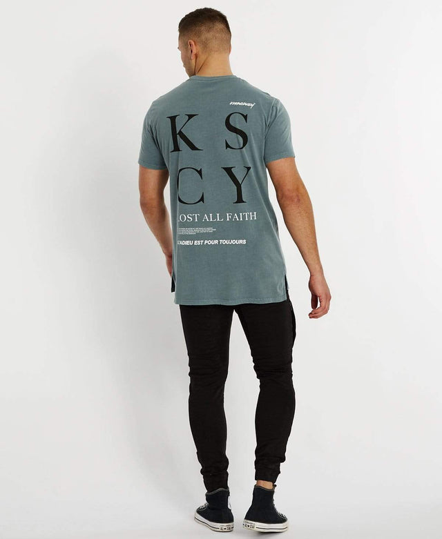 Kiss Chacey Capital Step Hem T-Shirt Pigment Lead
