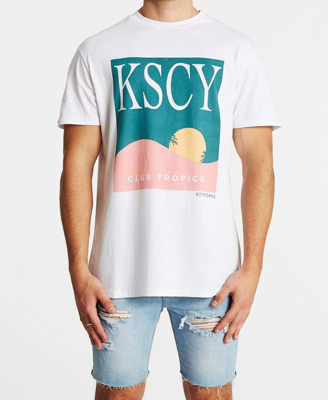 Kiss Chacey Club Tropics Relaxed T-Shirt White