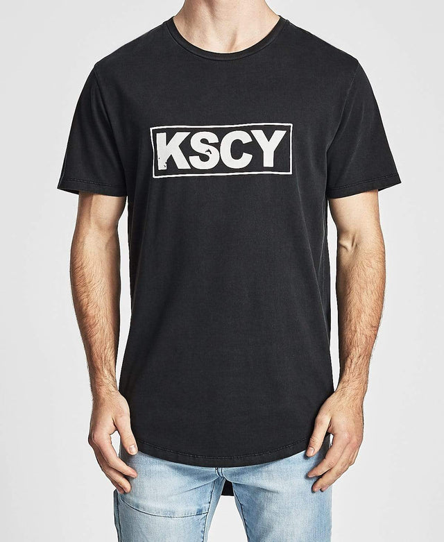 Kiss Chacey Concrete Dual Curved Hem Tee Pigment Graphite