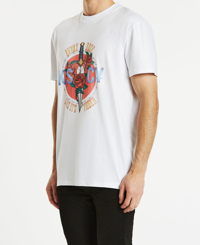 Kiss Chacey Dagger Relaxed T-Shirt White