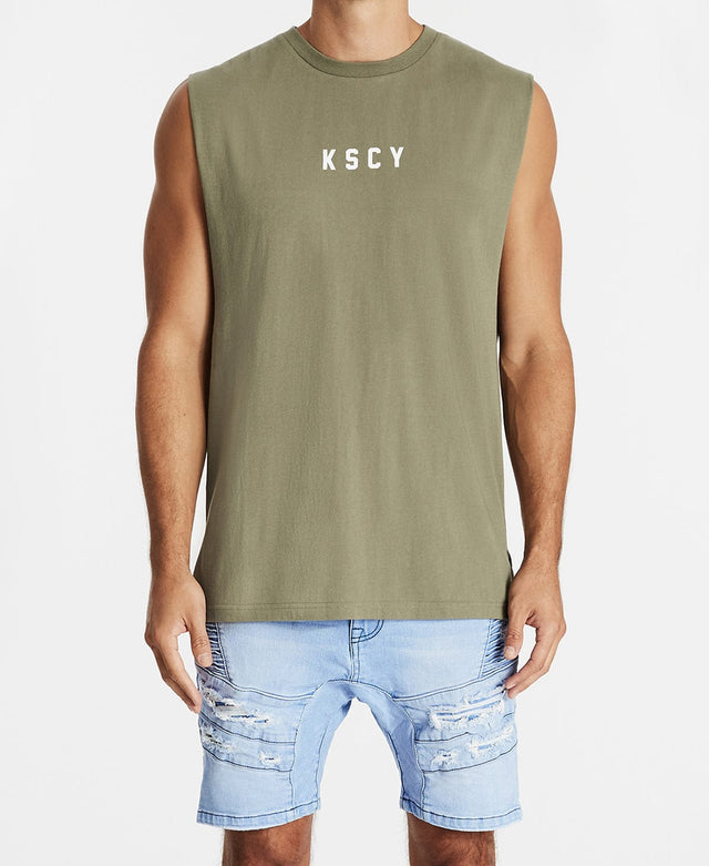 Kiss Chacey Death or Glory Step Hem Muscle Pigment Khaki