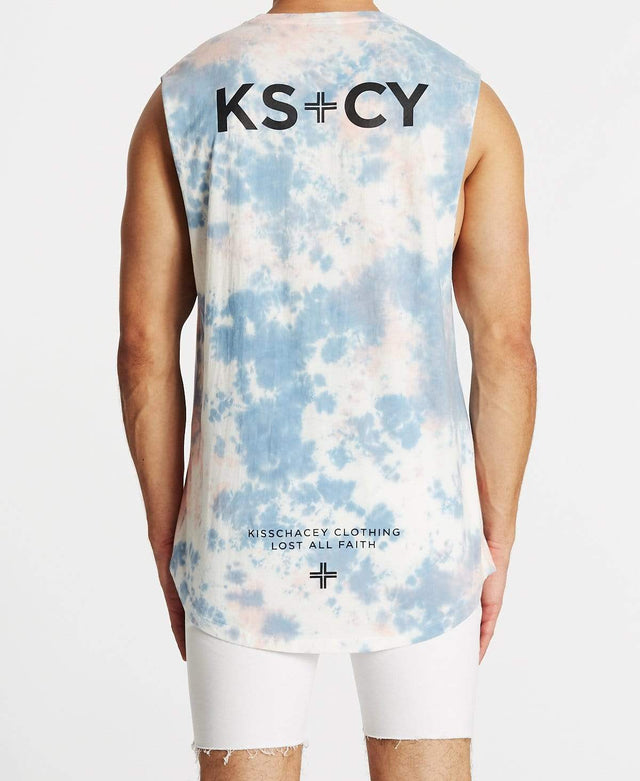 Kiss Chacey Deeper Dual Curved Muscle Tee Tie Dye Pastel